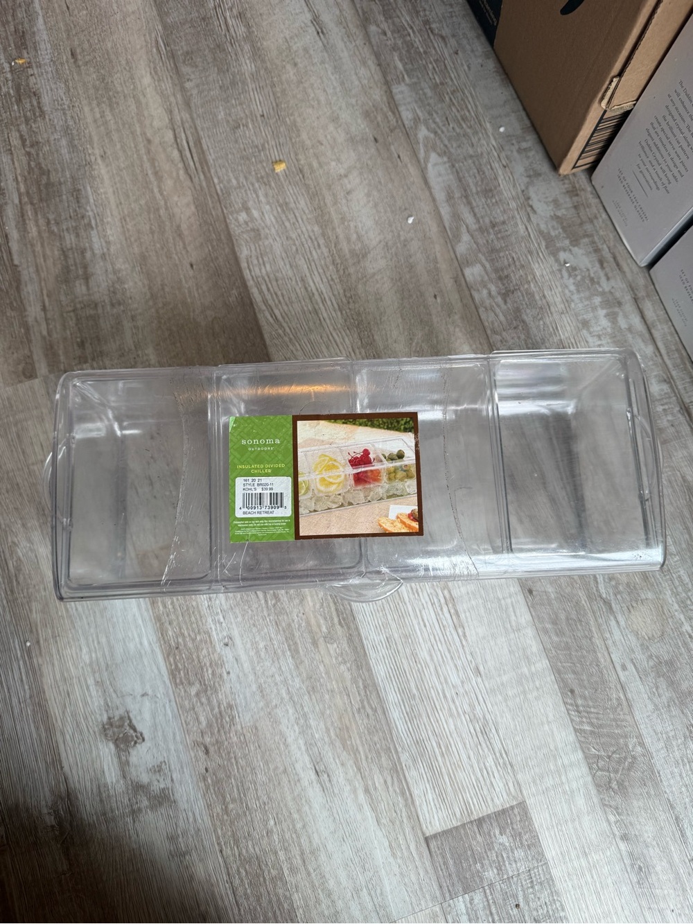 Sonoma Clear Plastic 4-Section Snack Organizer